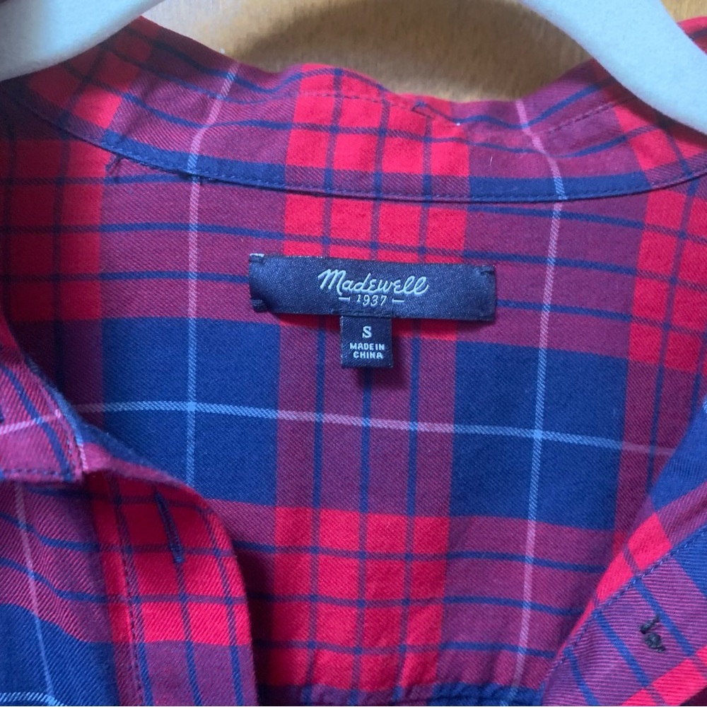Madewell Oversized Boyshirt in Edina Plaid size S - Picture 4 of 5